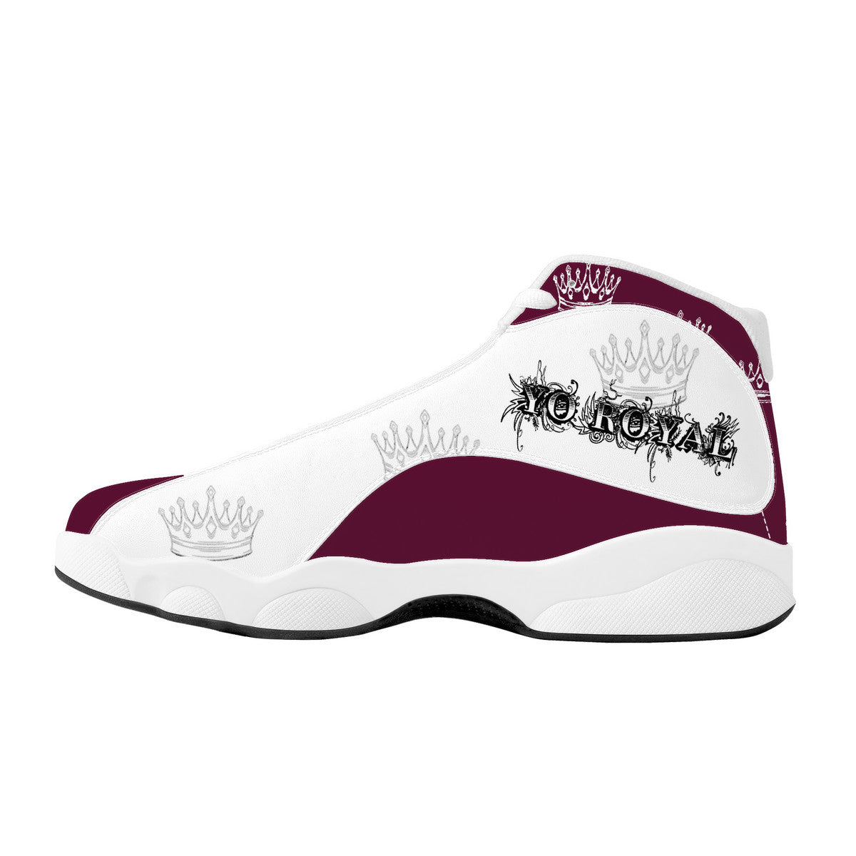 YR Burgandy Basketball Shoes