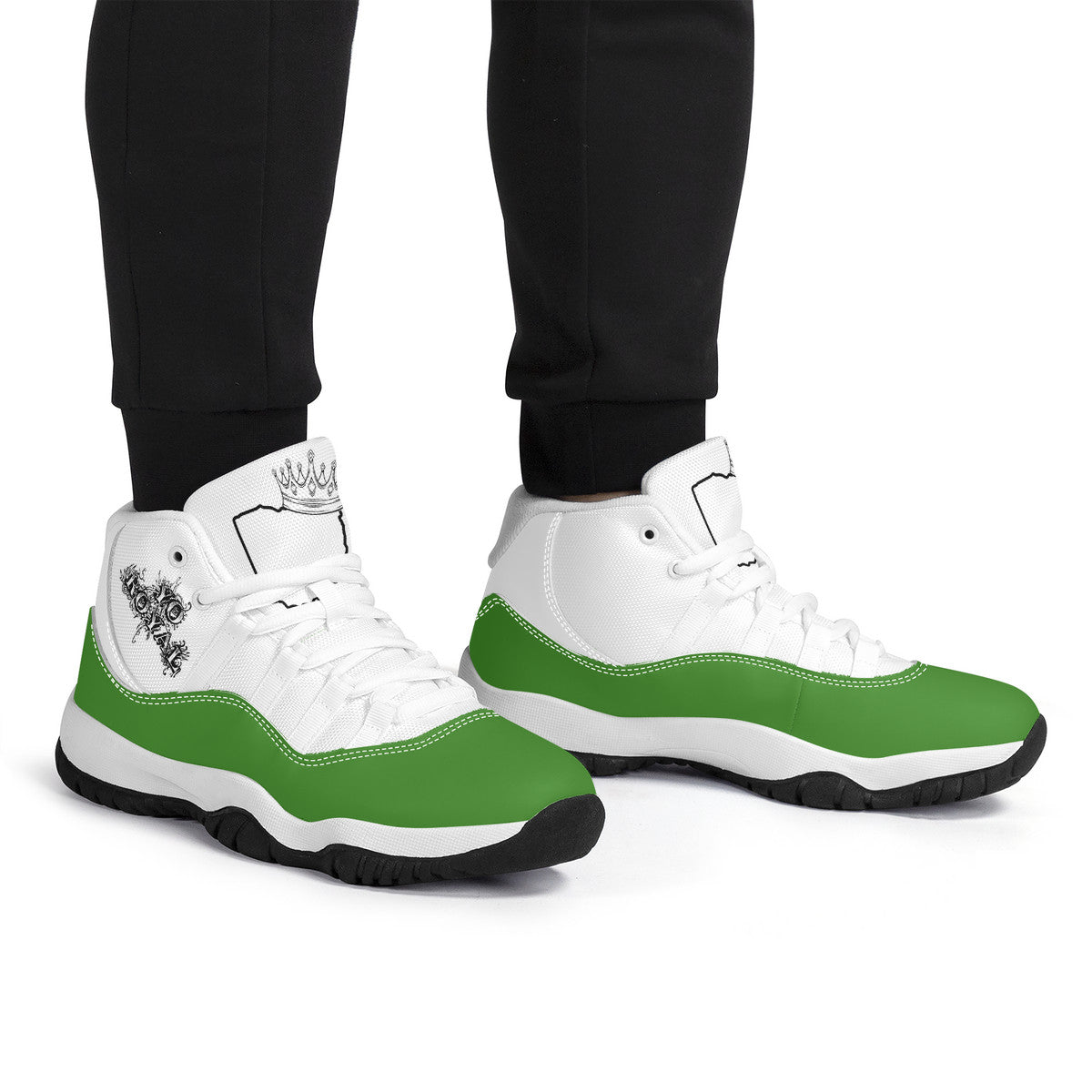 Green  High Top Air Retro Sneakers