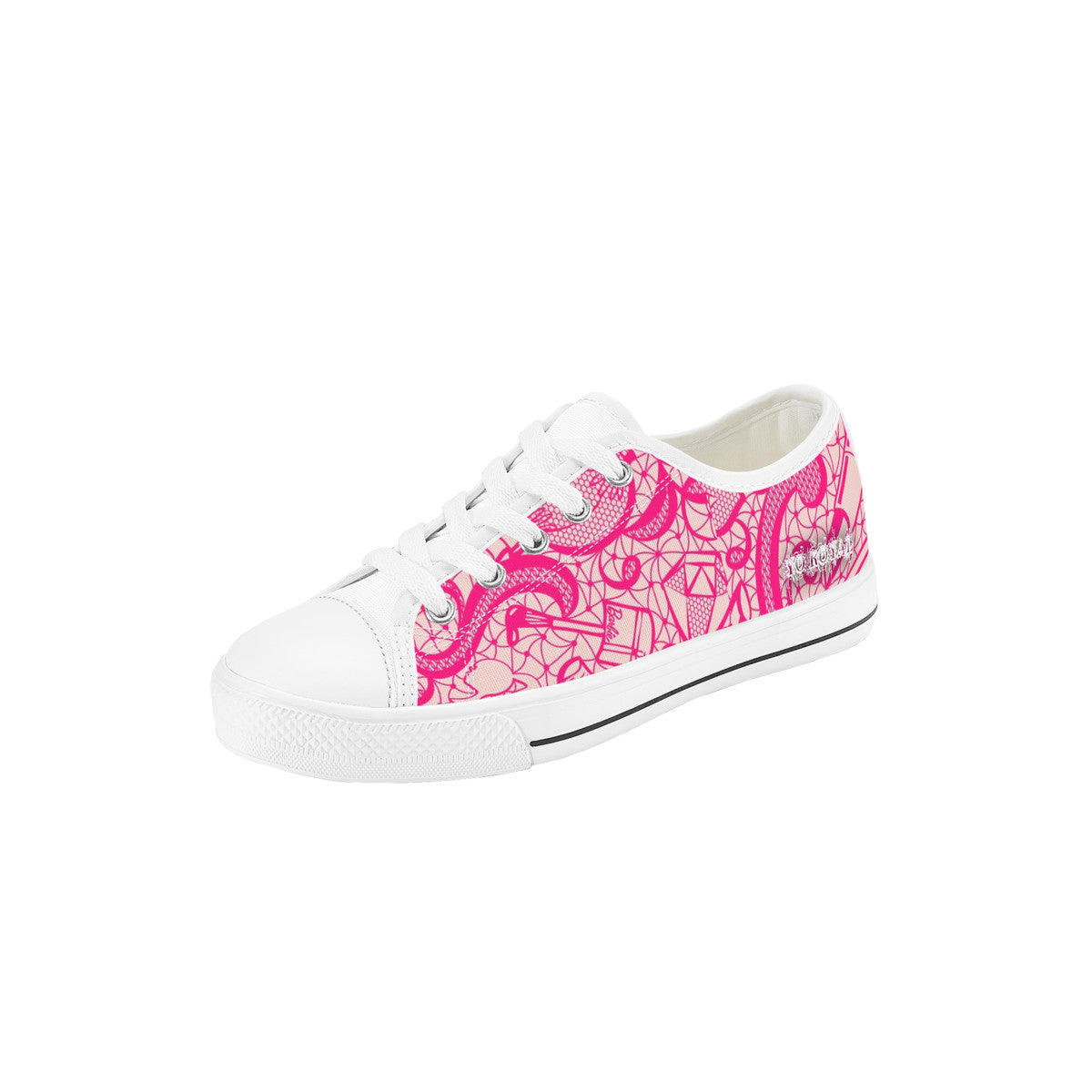 Girls Pink Low Top Canvas Shoes