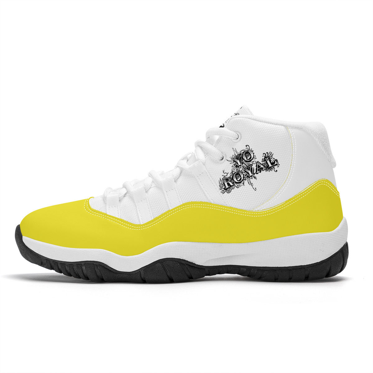 Yellow High Top Air Retro Sneakers