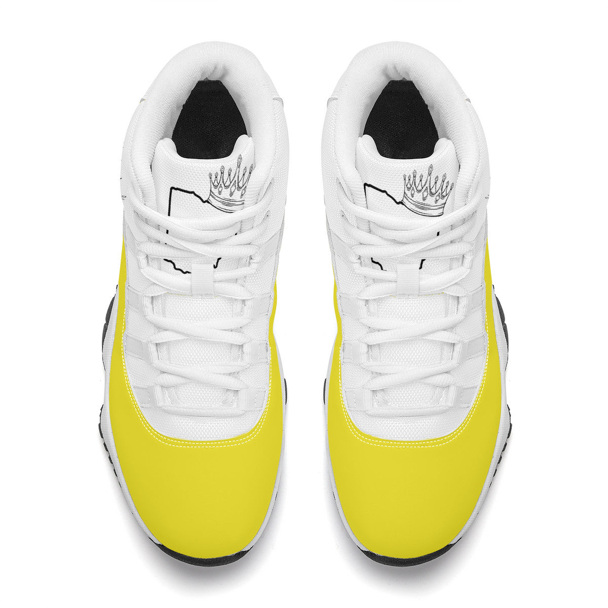 Yellow High Top Air Retro Sneakers