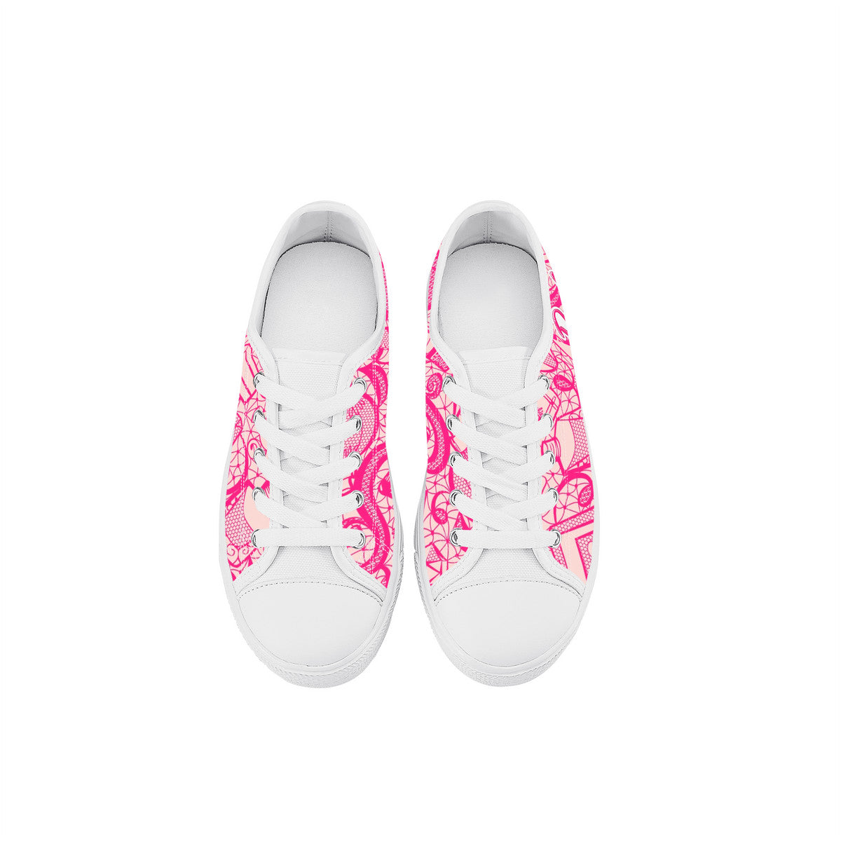 Girls Pink Low Top Canvas Shoes